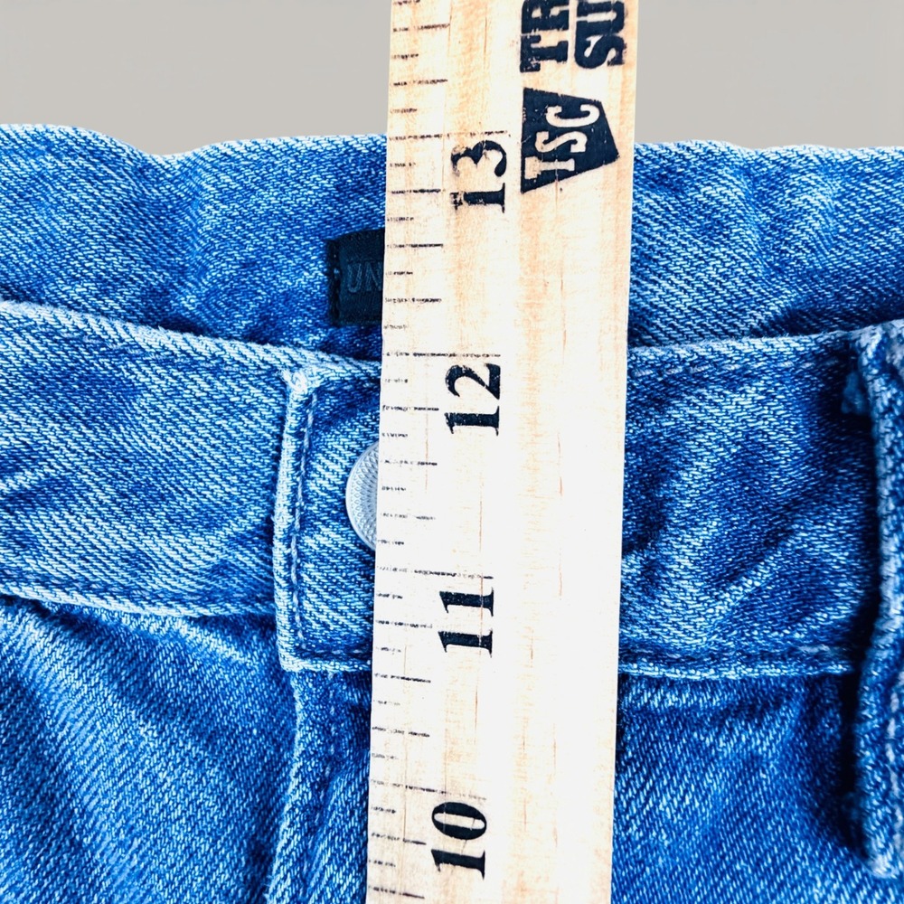 Uniglo Baggy High Waisted Womens Jeans Sz 10 Blue Medium Wash %100 Cotton Denim - Picture 6 of 13